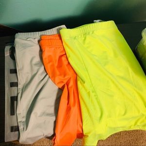 3 pack shein neon high waisted biker shorts